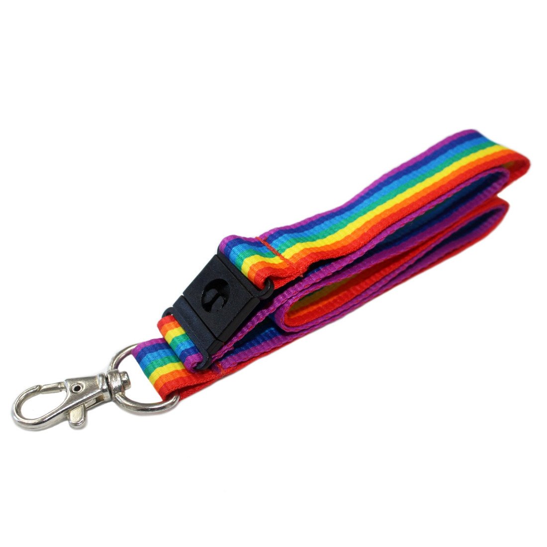 Lanyards : 20mm Rainbow Striped Lanyards – Pack of 25