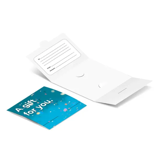 Blue Confetti Gift Card Holders (Pack of 25)