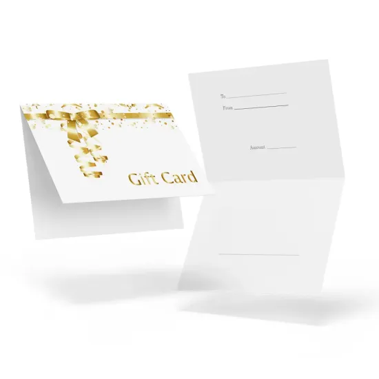 White Gold Bow Gift Card Holder (Pack of 100)