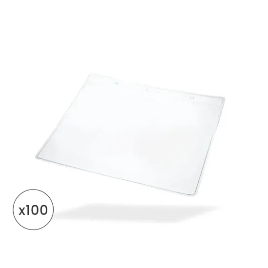 Clear Vinyl Holders - Insert Size 150mm x 132mm - Landscape - Pack of 100 - Ideal for A6