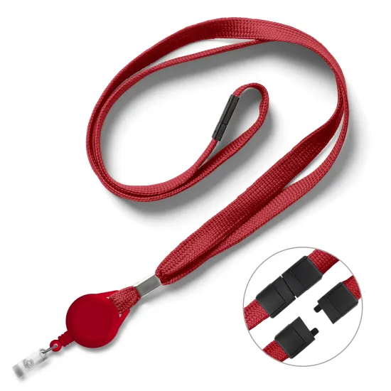 16mm Polyester Lanyard With Badge Reel (25 Pack)