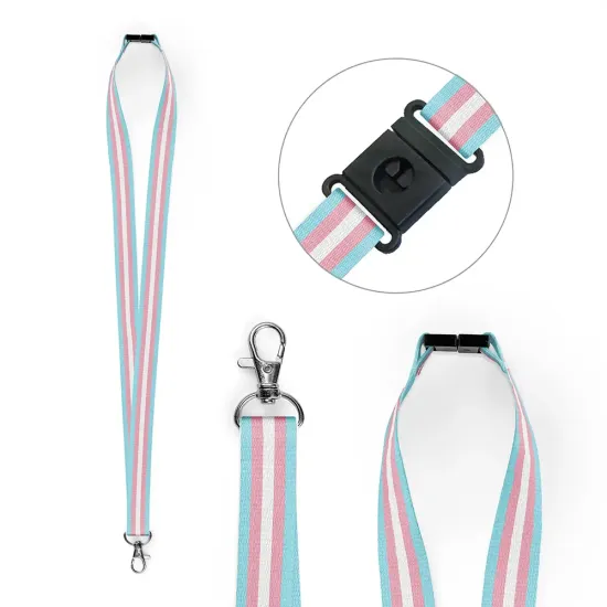 20mm Transgender Flag Lanyard