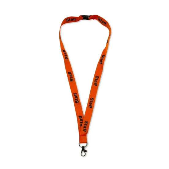 20mm Orange Staff Lanyard