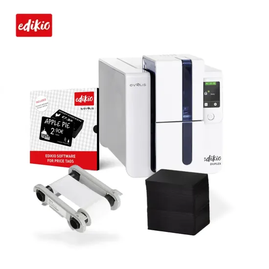 Evolis Edikio Duplex Price Tag Printer Bundle