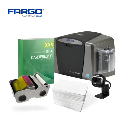 FARGO DTC1250e ID Card Printer Bundle