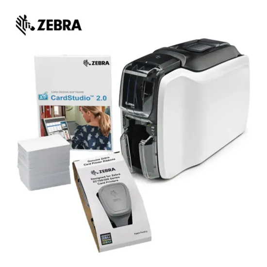 Zebra ZC100 ID Card Printer Bundle (Single Sided)