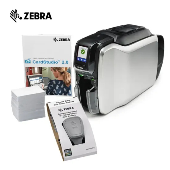 Zebra ZC300 ID Card Printer Bundle